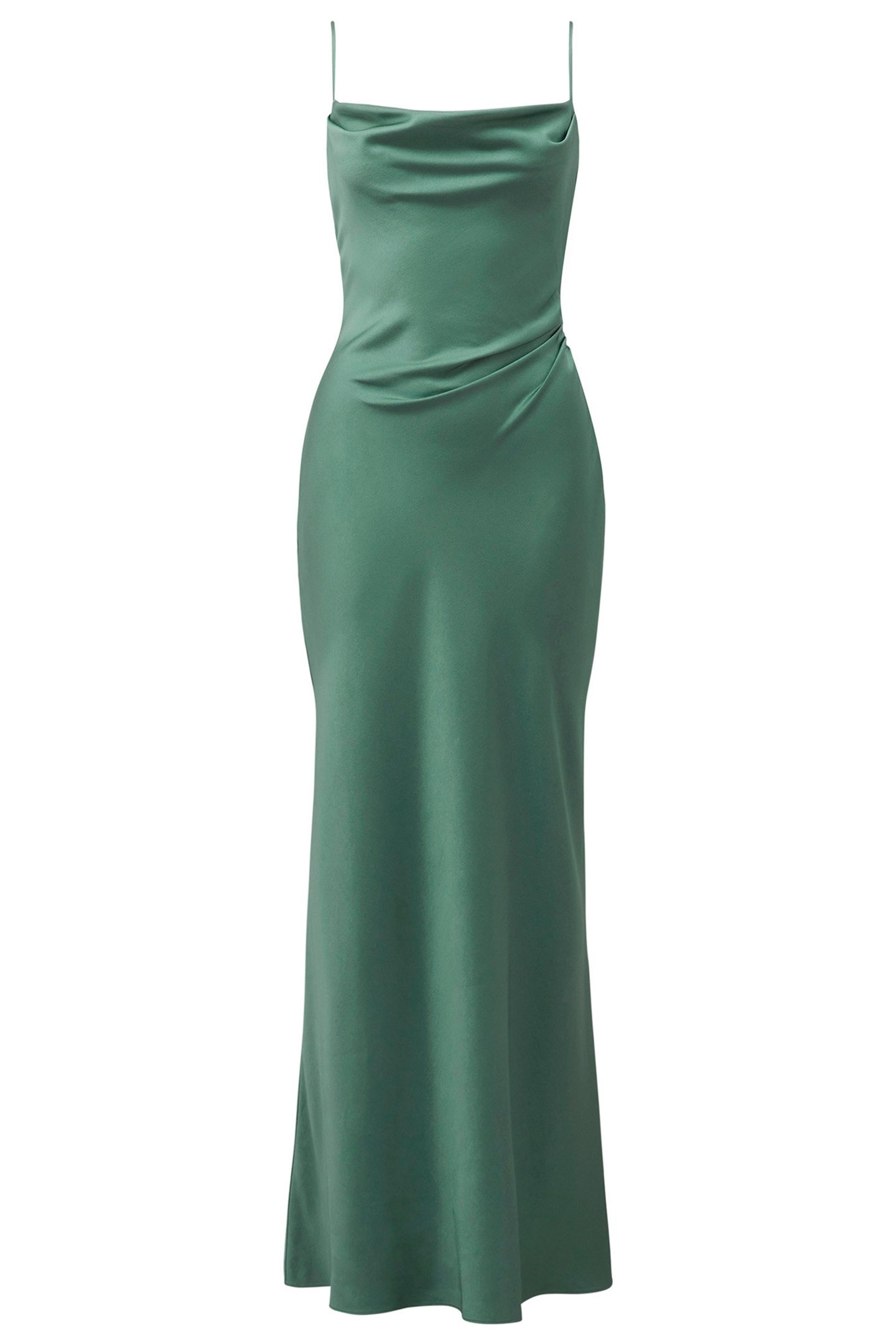 MIA SATIN MAXI DRESS BURNING SAGE 3