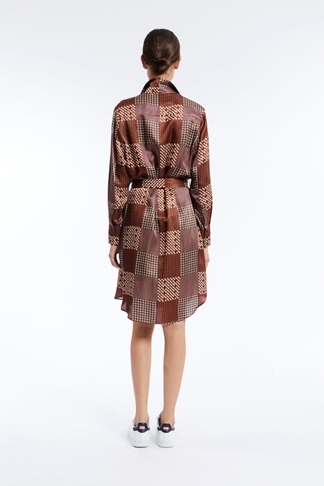 AMOUR SHIRT DRESS PATCHWORK CAMEL 2