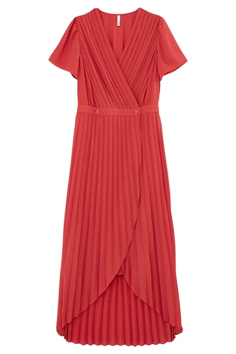 CANDY FLASH PLEATED LONG WRAP DRESS 3