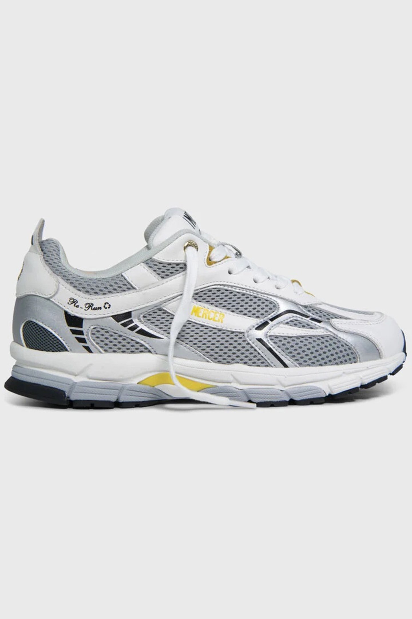 THE RE-RUN - GRS RECYCLED LEATHER WHITE/SILVER 1