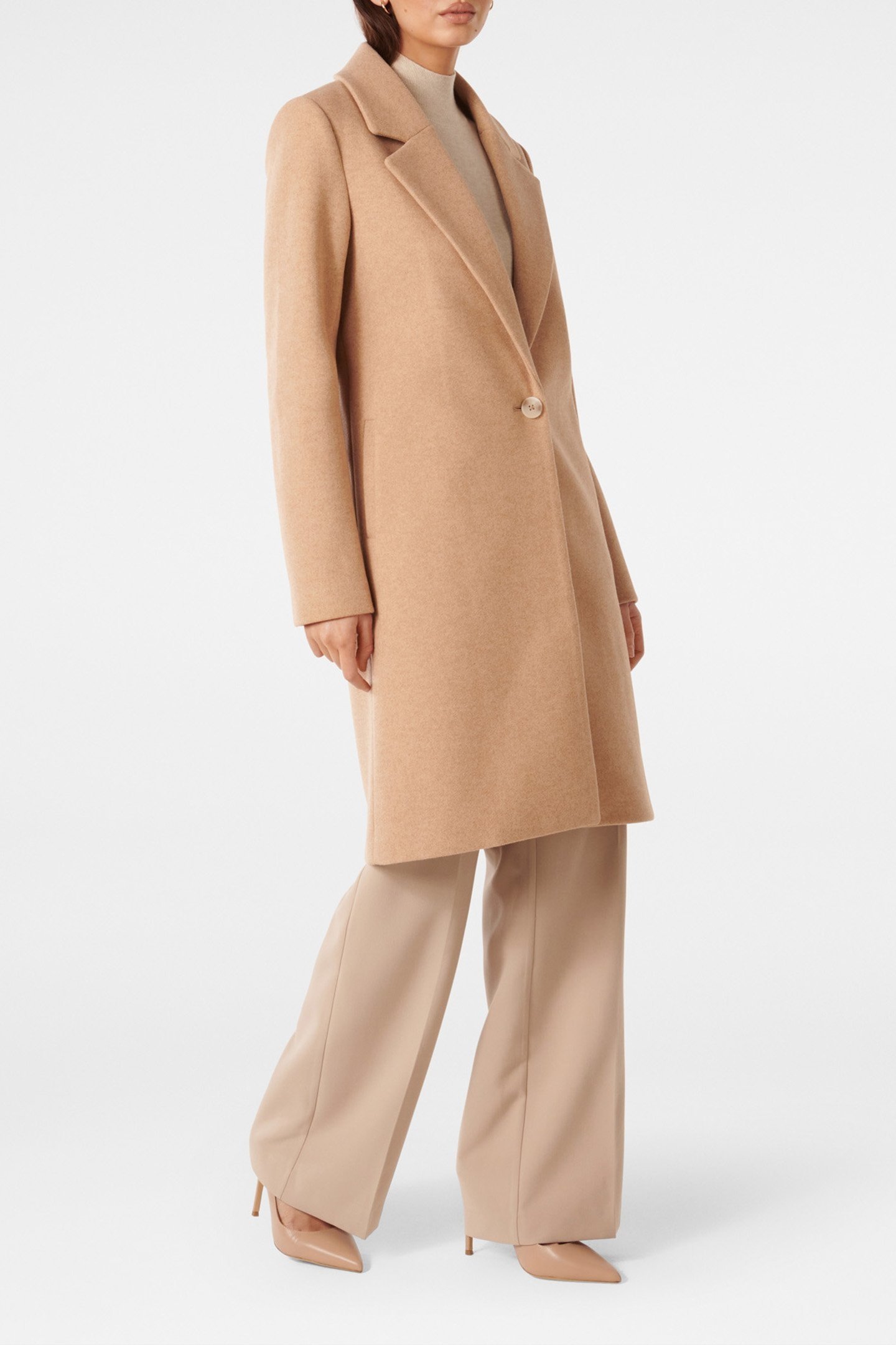 BILLIE LONGLINE COATIGAN CAMEL MARLE 5