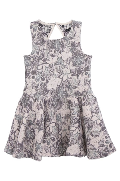 GIRL'S ECRU JACQUARD FLORAL MAXI SKATER DRESS 1
