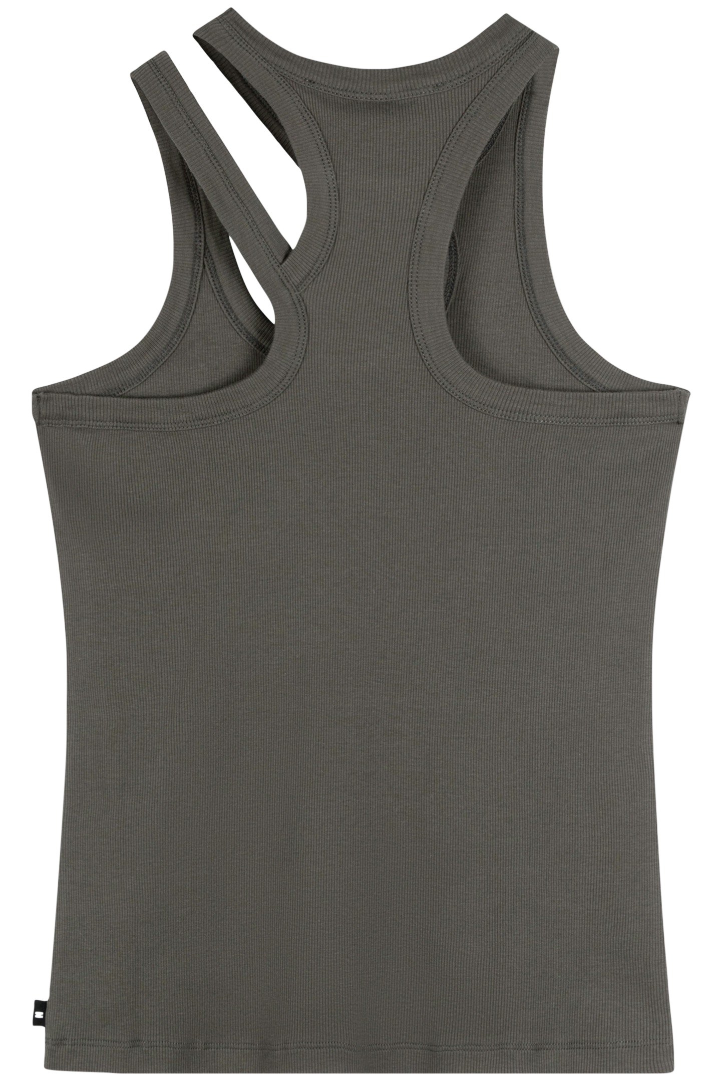 CUT OUT TANK TOP RIB OIL GREY 4