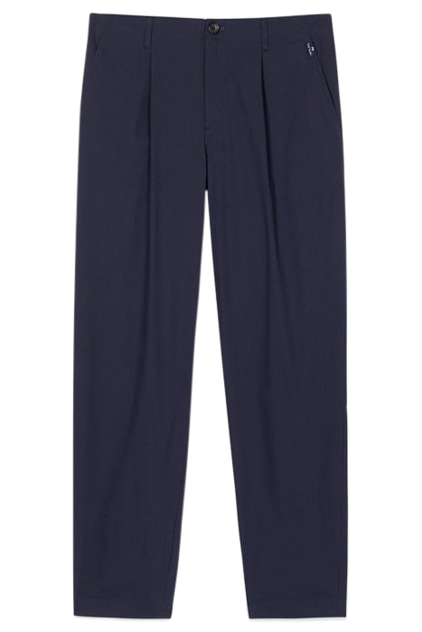 MENS TAPERED FIT PLEAT TROUSER VERY DARK NAVY 3