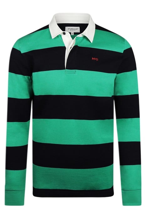 RUGBY 2 STRIPE MEDIUM GREEN 1