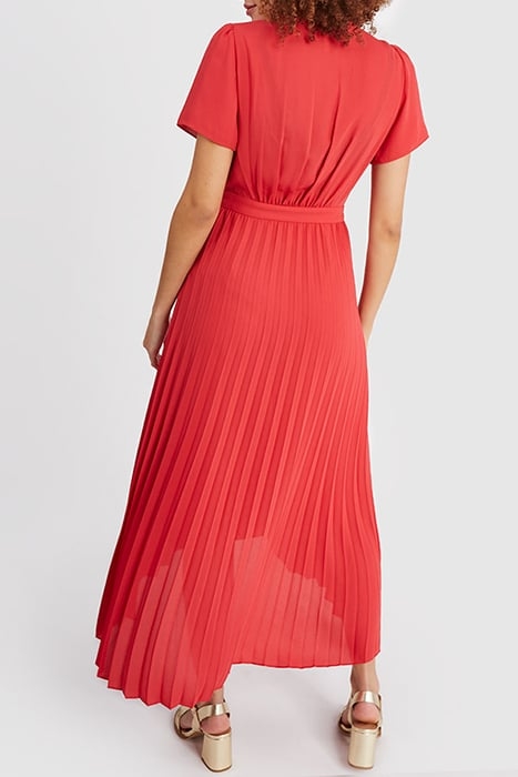 CANDY FLASH PLEATED LONG WRAP DRESS 2
