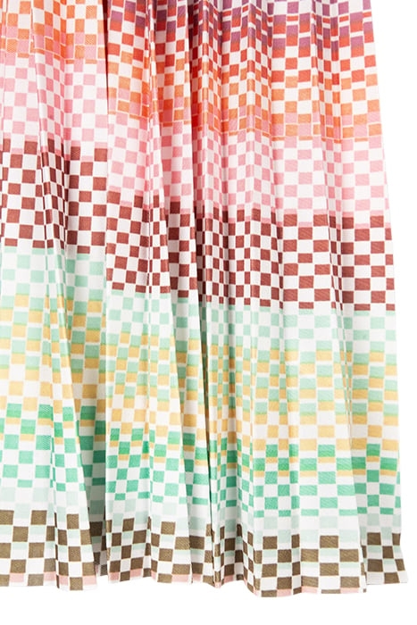 WOMENS PLEATED SKIRT MULTI COLOURED 6