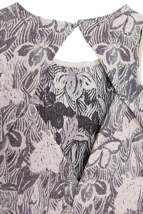 GIRL'S ECRU JACQUARD FLORAL MAXI SKATER DRESS 3