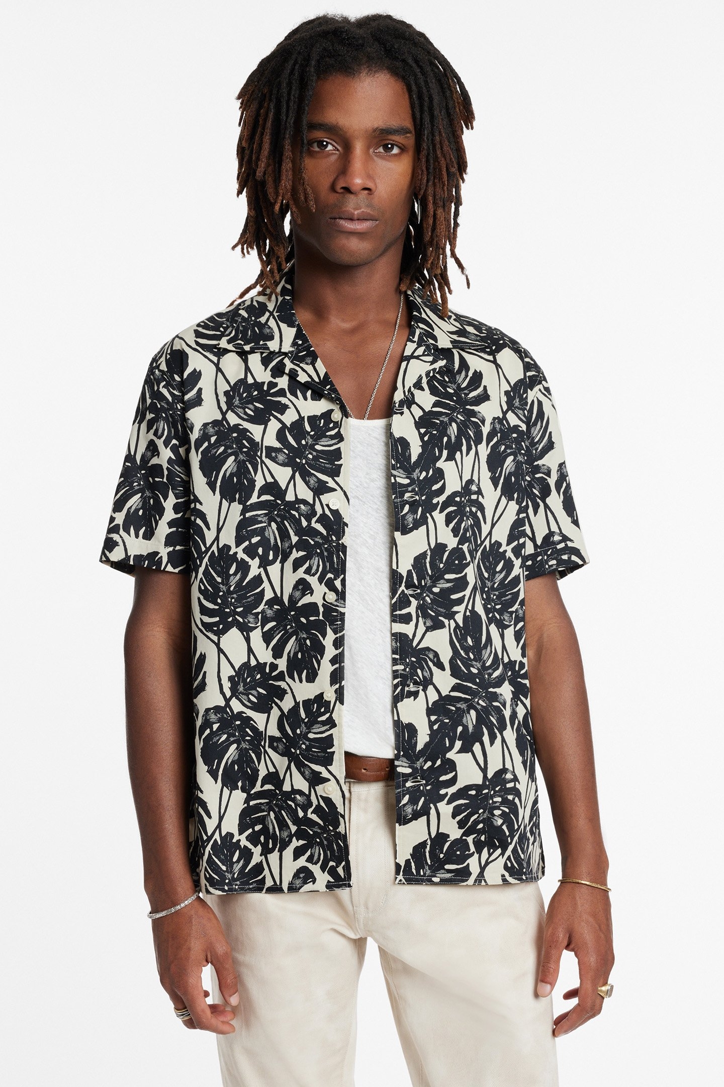 DANNY CAMP COLLAR SHIRT CHINA WHITE 1