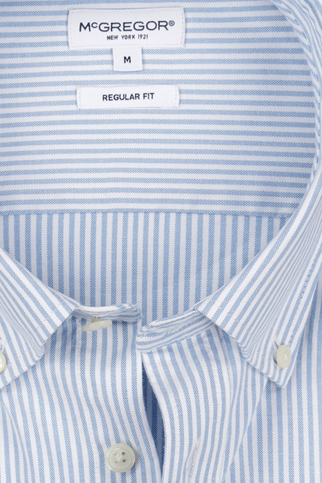 STRETCH OXFORD SHIRT SMALL STRIPE LIGHT BLUE 8