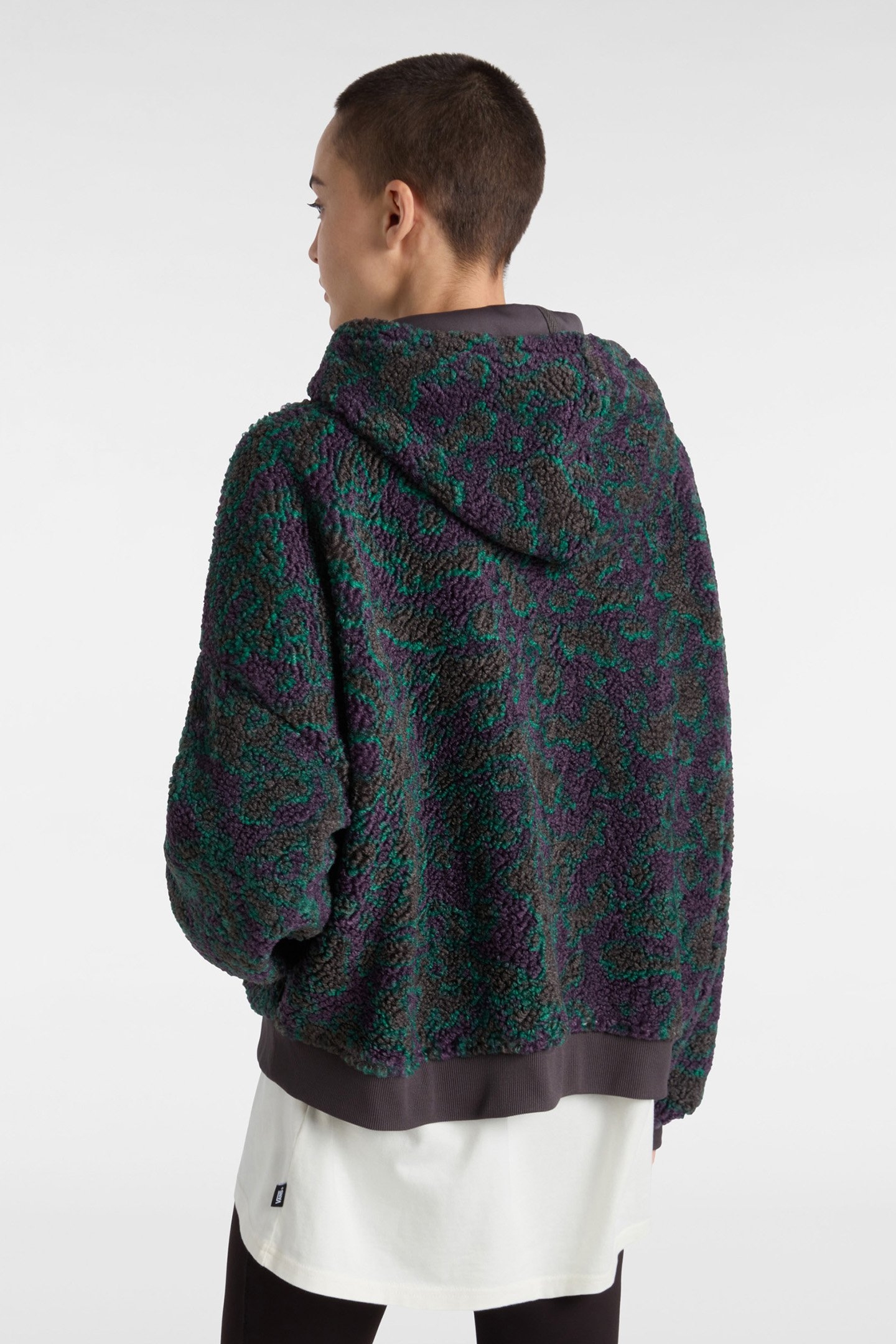 COLLETT BOUCLE LOOSE HOODIE ASPHALT 2