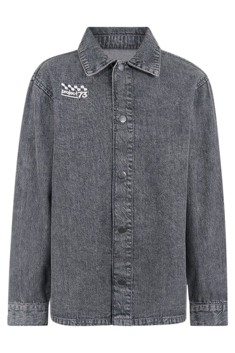 BAA-SBSMILE DENIM OVERSHIRT DARKGREY 4