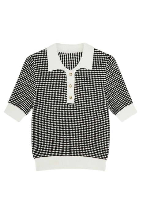 NANCY STRIPE KNITTED SWEATER BLACK/CREAM 3