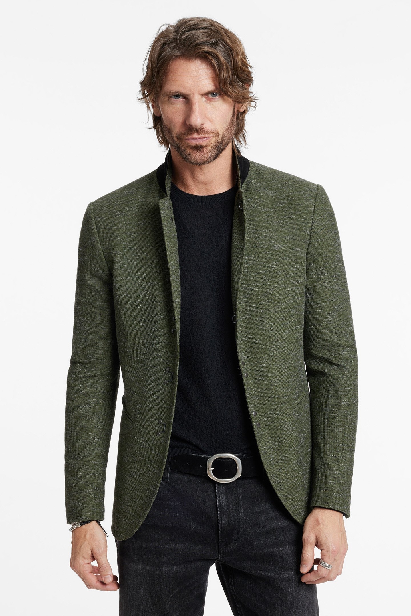 SLIM FIT NOTCH LAPEL JACKET AVOCADO 1