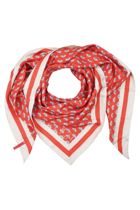 SILK SCARF ST. TROPEZ BEE RED 1