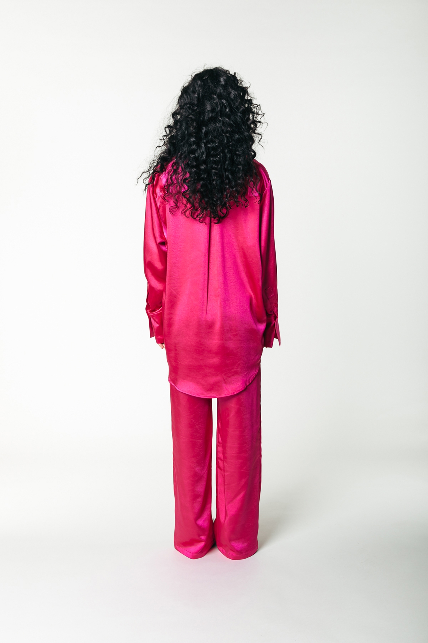 JIBY SATIN STRAIGHT PANTS FUCHSIA 2