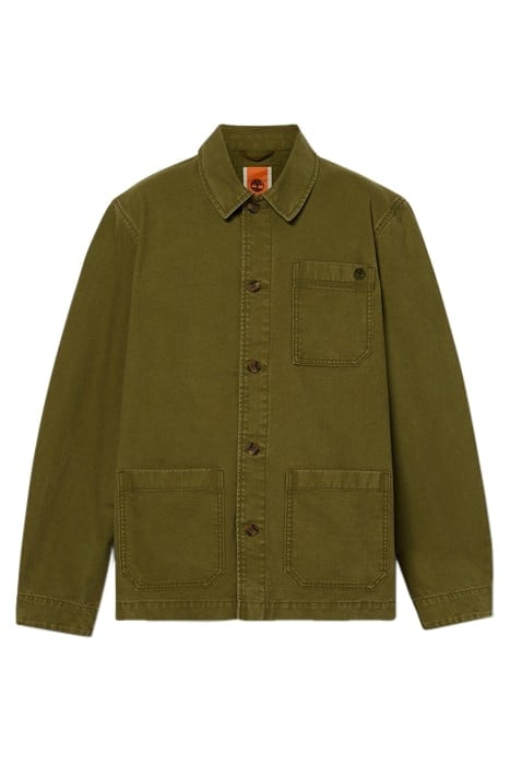 KEMPSHIRE WASHED CANVAS CHORE JACKET DARK OLIVE 4