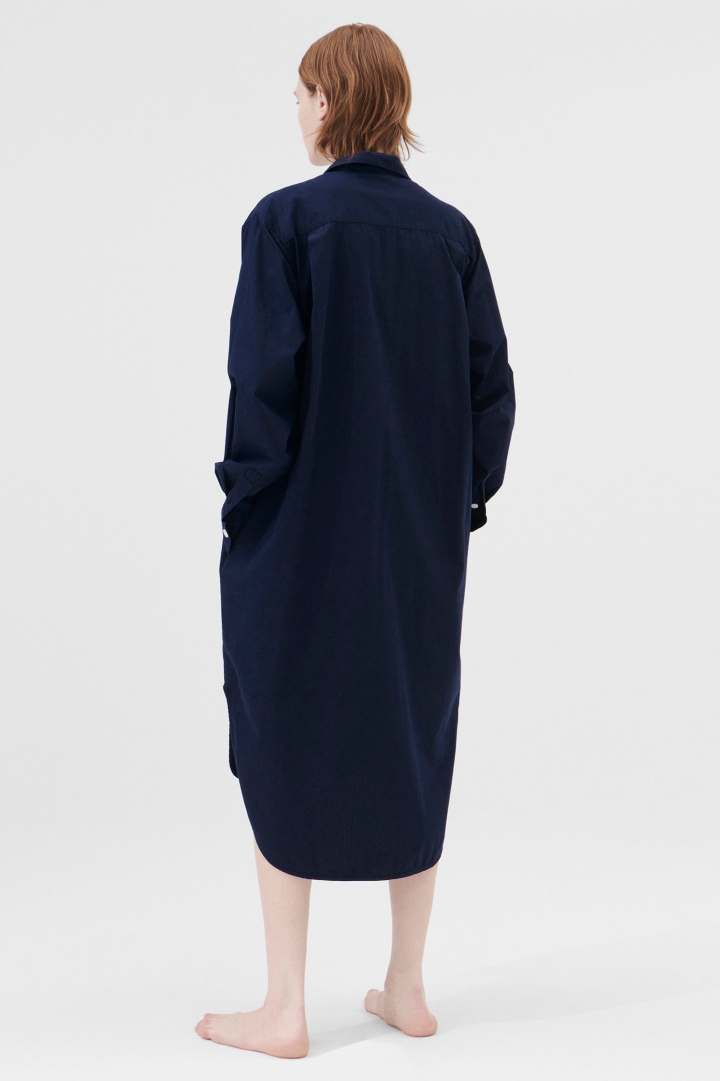 UNISEX POPLIN, NIGHT SHIRT TRUE NAVY 2