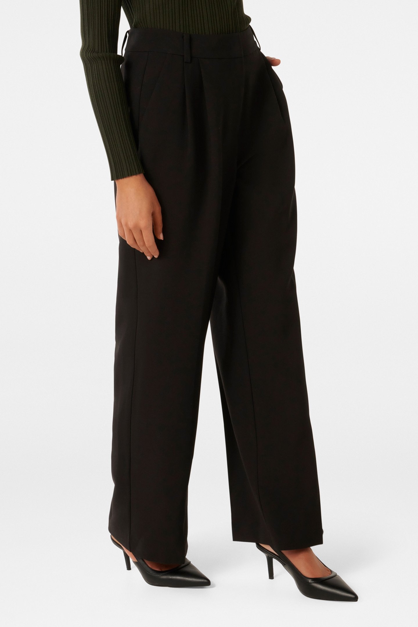 TESSA PETITE STRAIGHT LEG PANTS BLACK 5