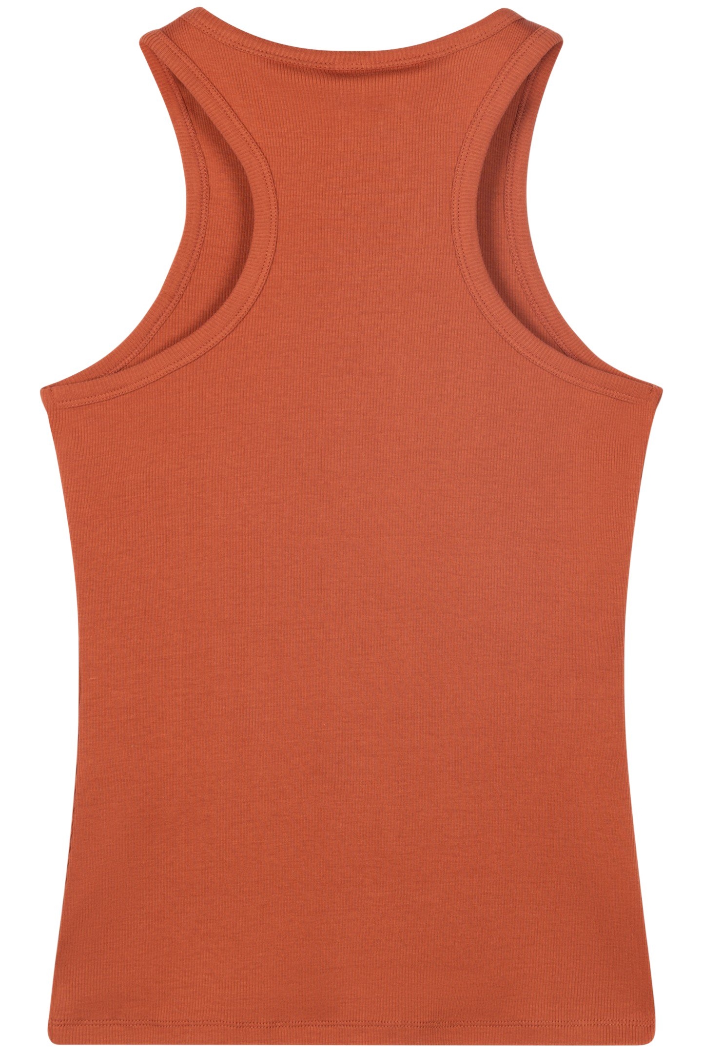 TANK TOP RIB SADDLE BROWN 4