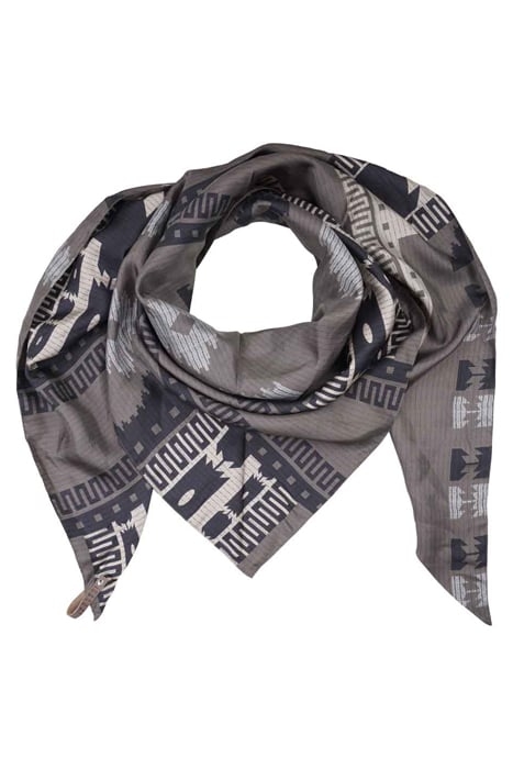 SILK SCARF ST. TROPEZ TAUPE ETHNIC TAUPE 4