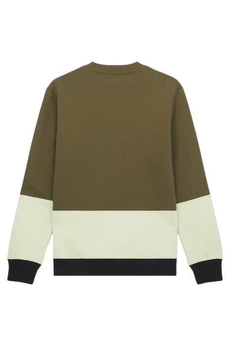 MENS REG FIT SWEATSHIRT ZEBRA OLIVE GREEN 2