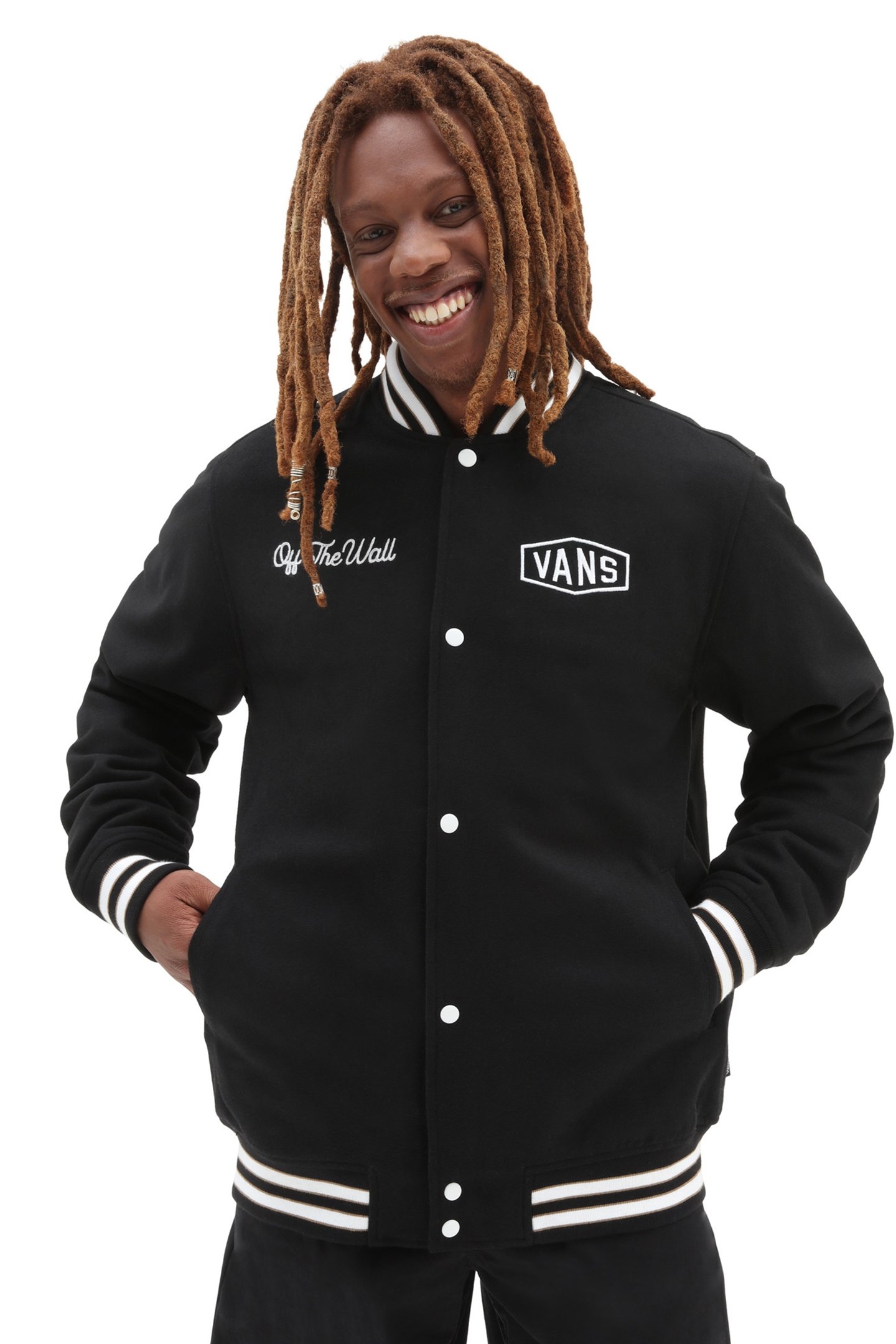 CHECKERBOARD RESEARCH VARSITY JACKET BLACK 1