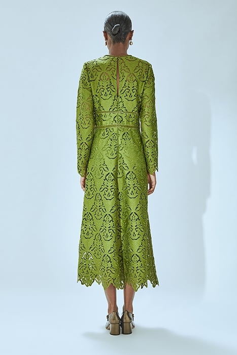GRACIE LACE MIDI DRESS OLIVE 2
