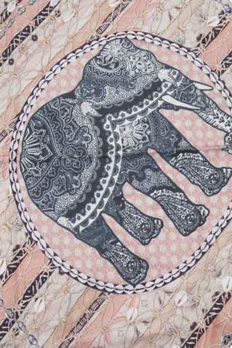 SILK SCARF ST. TROPEZ PATCHWORK MARRAKESH SALMON 1