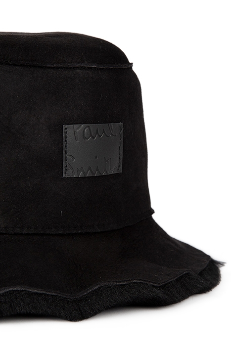 MEN HAT SHEARLING BUCKET BLACK 3