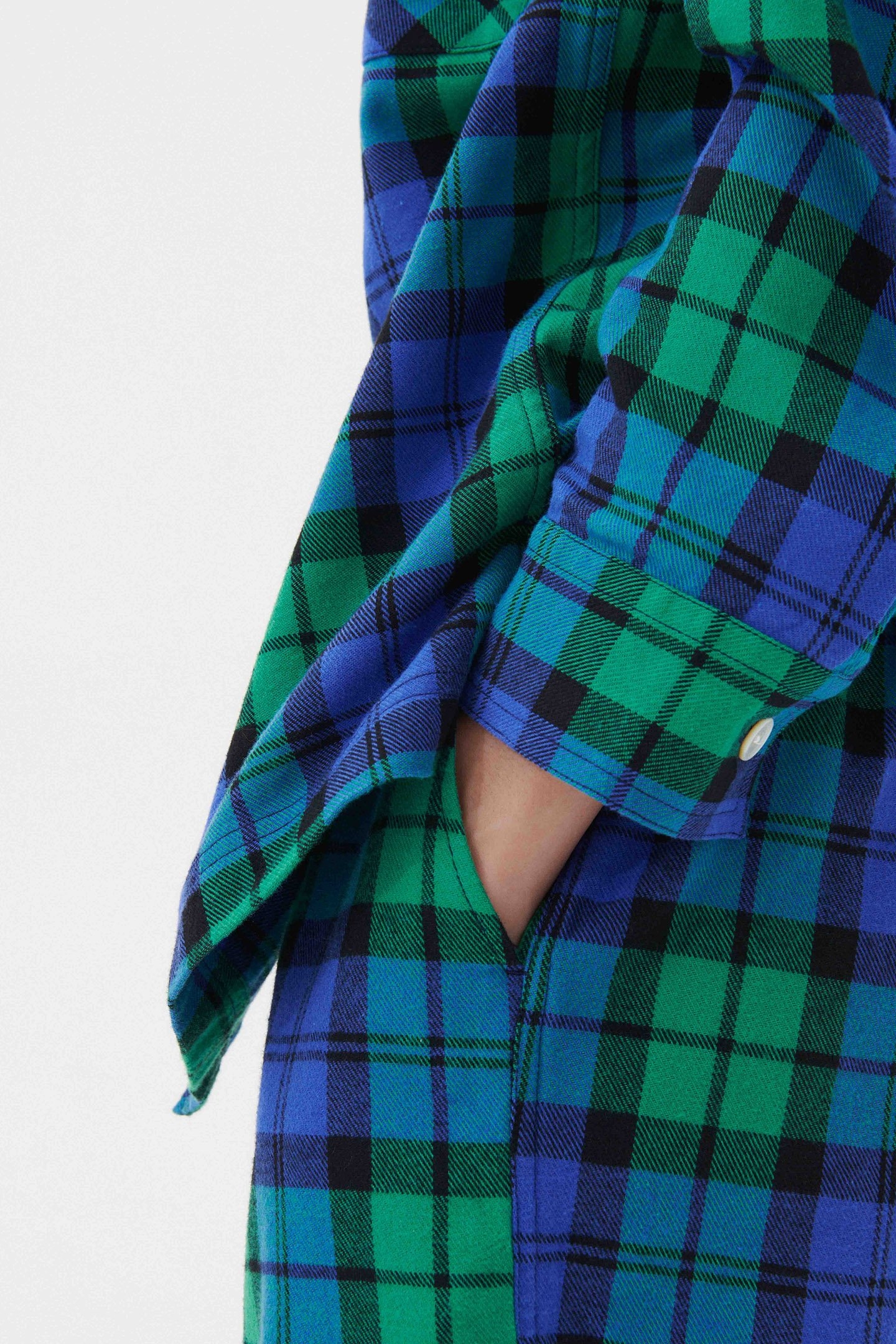 UNISEX FLANNEL, PYJAMAS PANTS BLUE GREEN PLAID 2