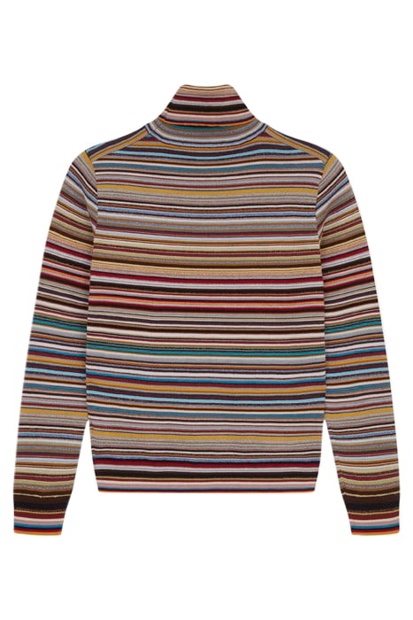 WOMENS KNITTED PULLOVER ROLL NECK MULTI COLOURED 5
