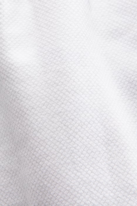 BOY'S WHITE HONEYCOMB POLO SHIRT WITH ZIP COLLAR 6