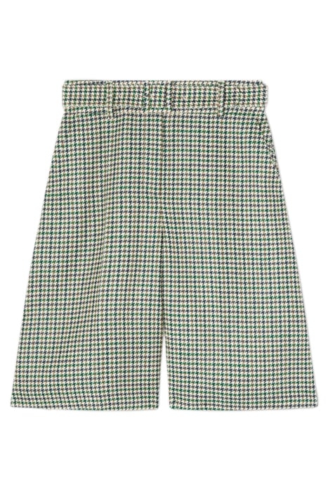 DAPHNE TAILORED SHORTS GREEN/CREAM 3
