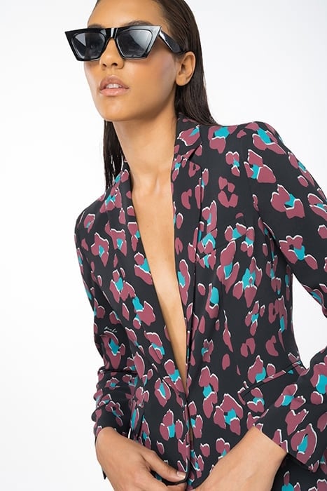 GRIMILDE JAKET BLACK/LIGHT GREEN/BURGUNDY 5