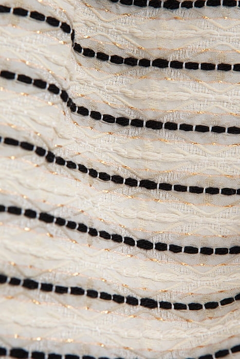 GIRLS’ ECRU DRESS WITH STRIPED MOTIF JACQUARD 7