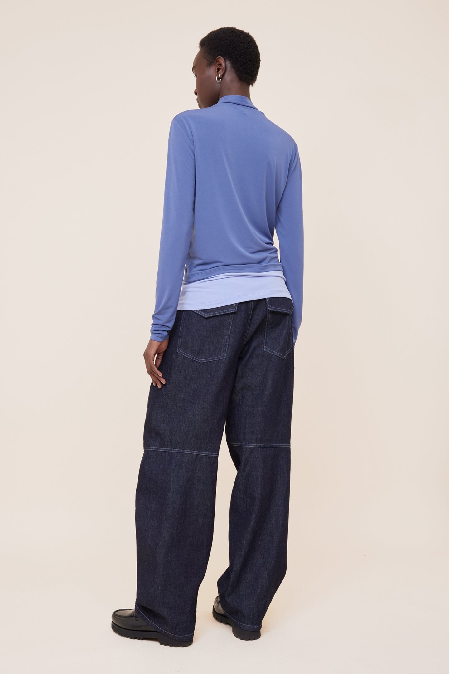 TOP COLOUR BLOCK LONGSLEEVE INDIGO BLUE-PURPLE IMPRESSION 2