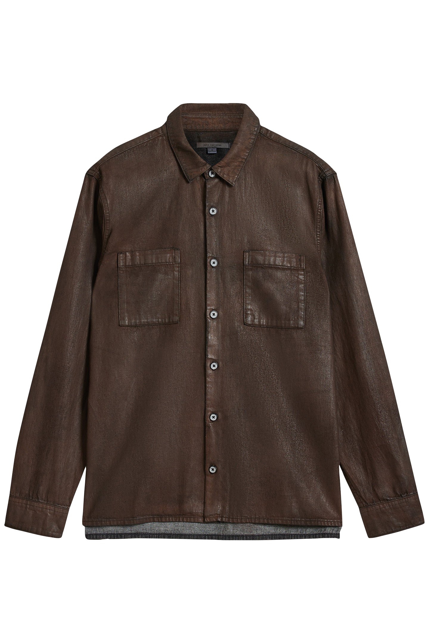 COLE REGULAR FIT L/S SHIRT DARK BROWN 2