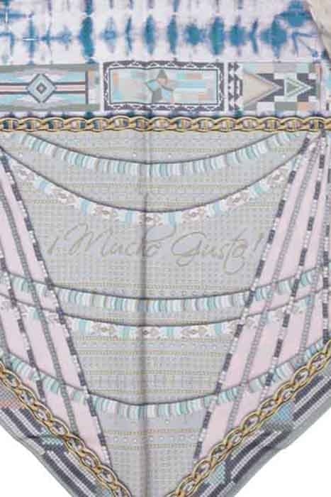 SILK SCARF ST. TROPEZ GREEN PASTELS GREEN 4