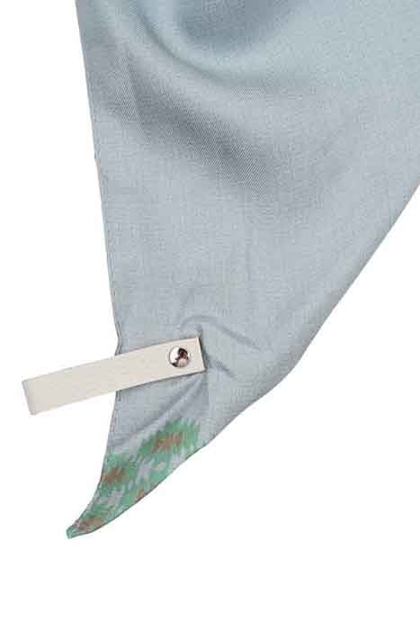 SILK SCARF ST. TROPEZ BLUE GREEN 3