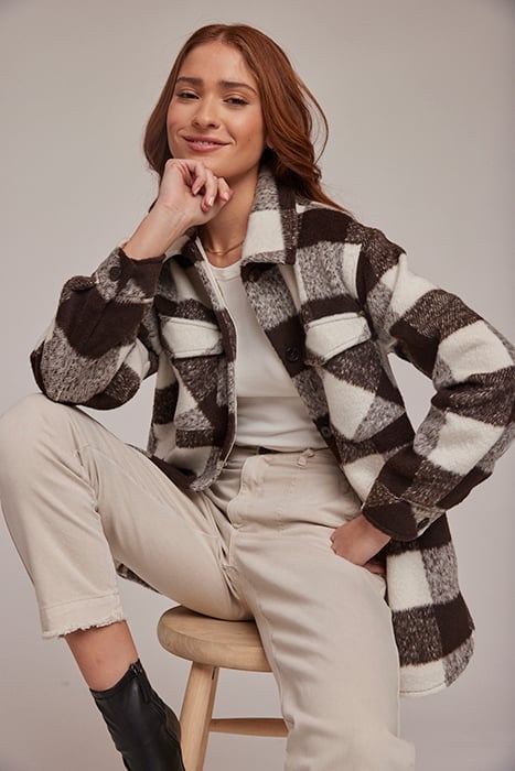 FLAP POCKET SHACKET DARK COCOA CHECK 5