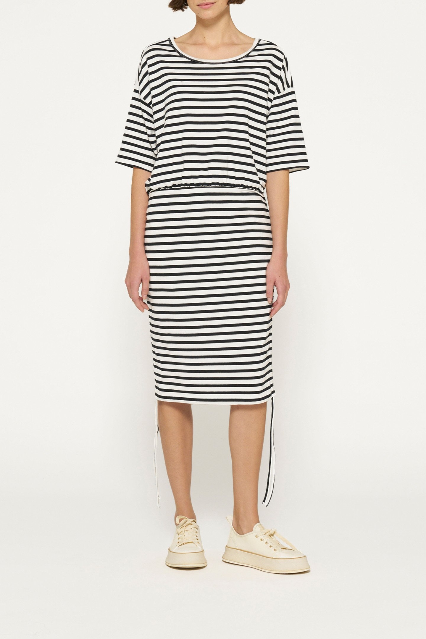 PROUD DRESS STRIPES ECRU/BLACK 1
