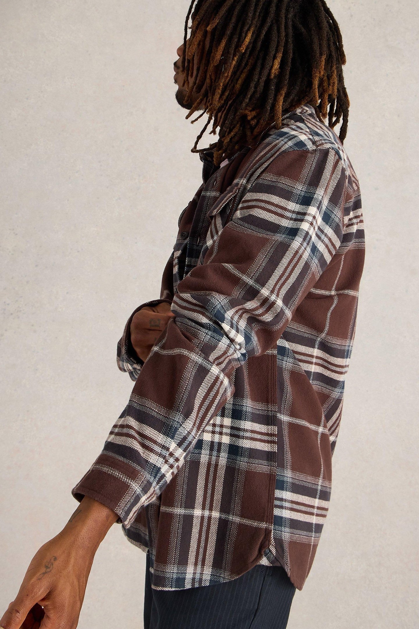 DARWEN CHECK OVERSHIRT BROWN MULTI 4