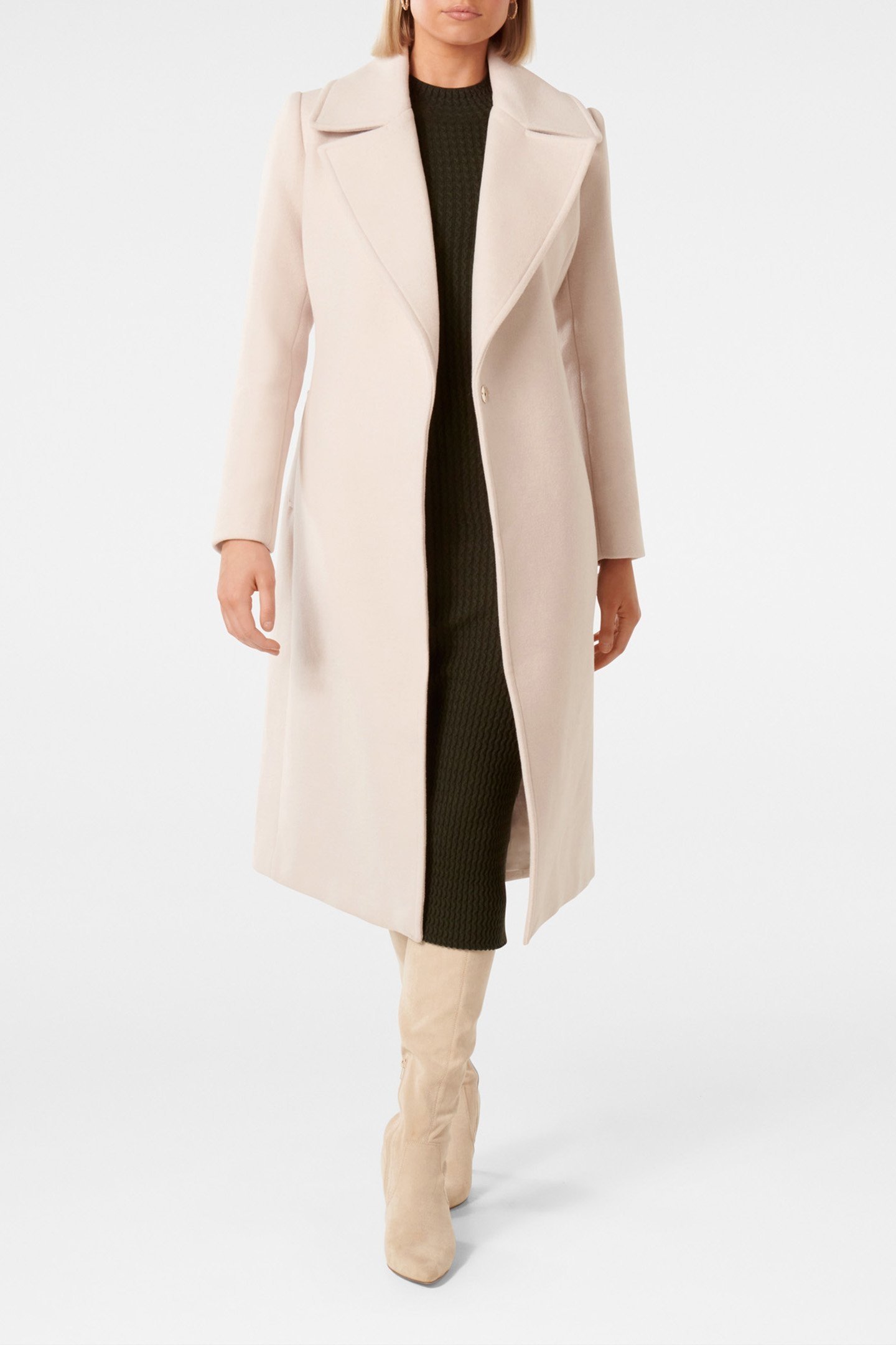 AMANDA BELTED WRAP COAT MINK 4