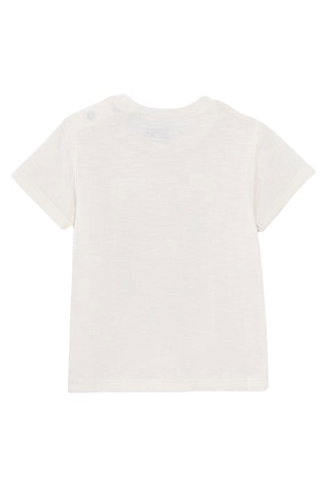 BABY BOYS’ ECRU ORGANIC COTTON T-SHIRT WITH BANANAS IMAGE 2