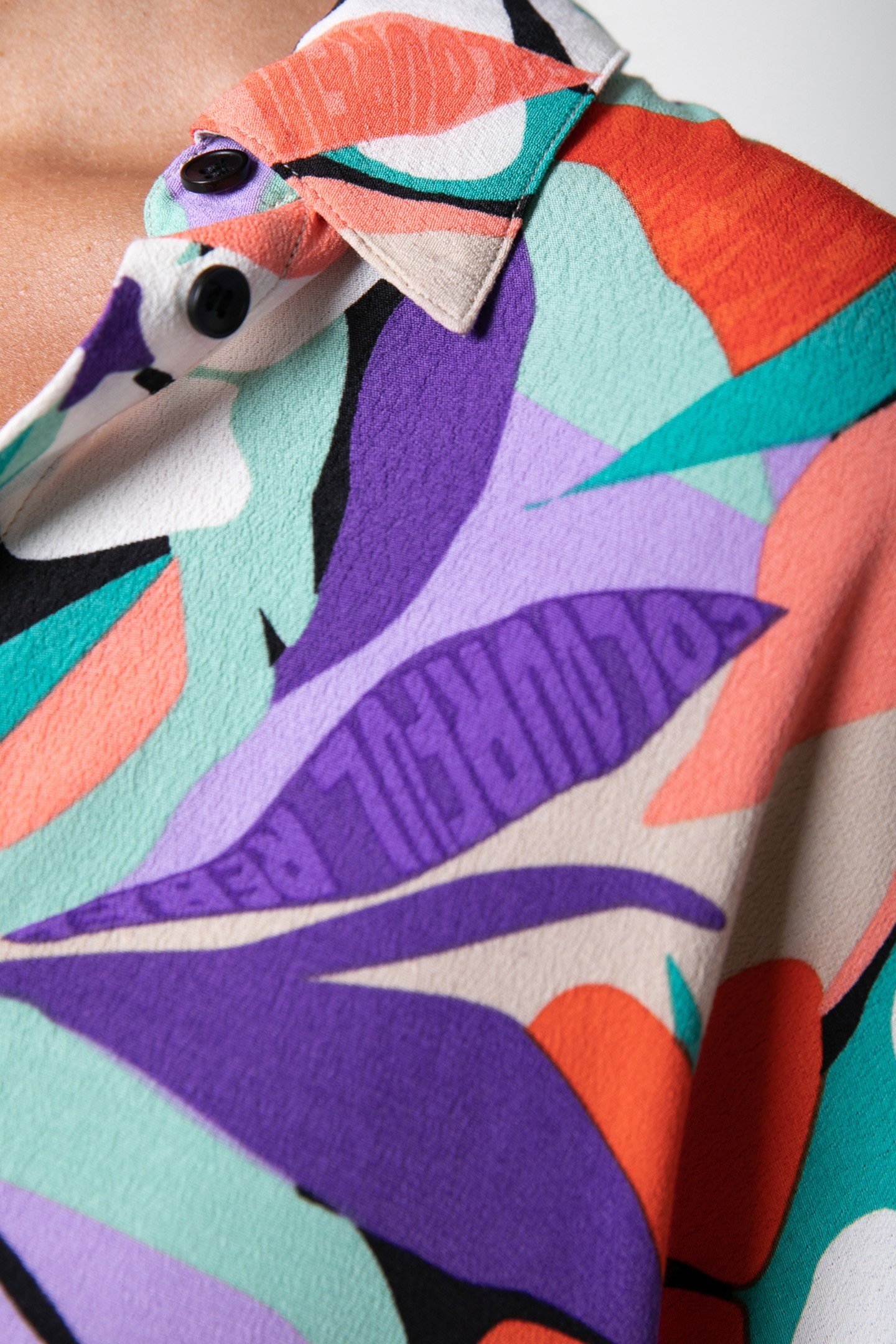 TALIA BIG FLOWER OVERSIZED BOYFRIEND BLOUSE MULTICOLOR 4