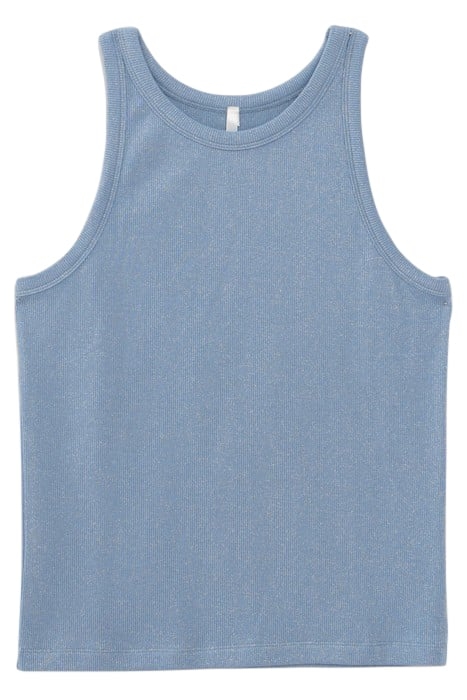 BLUE GLITTERY KNIT VEST TOP 4