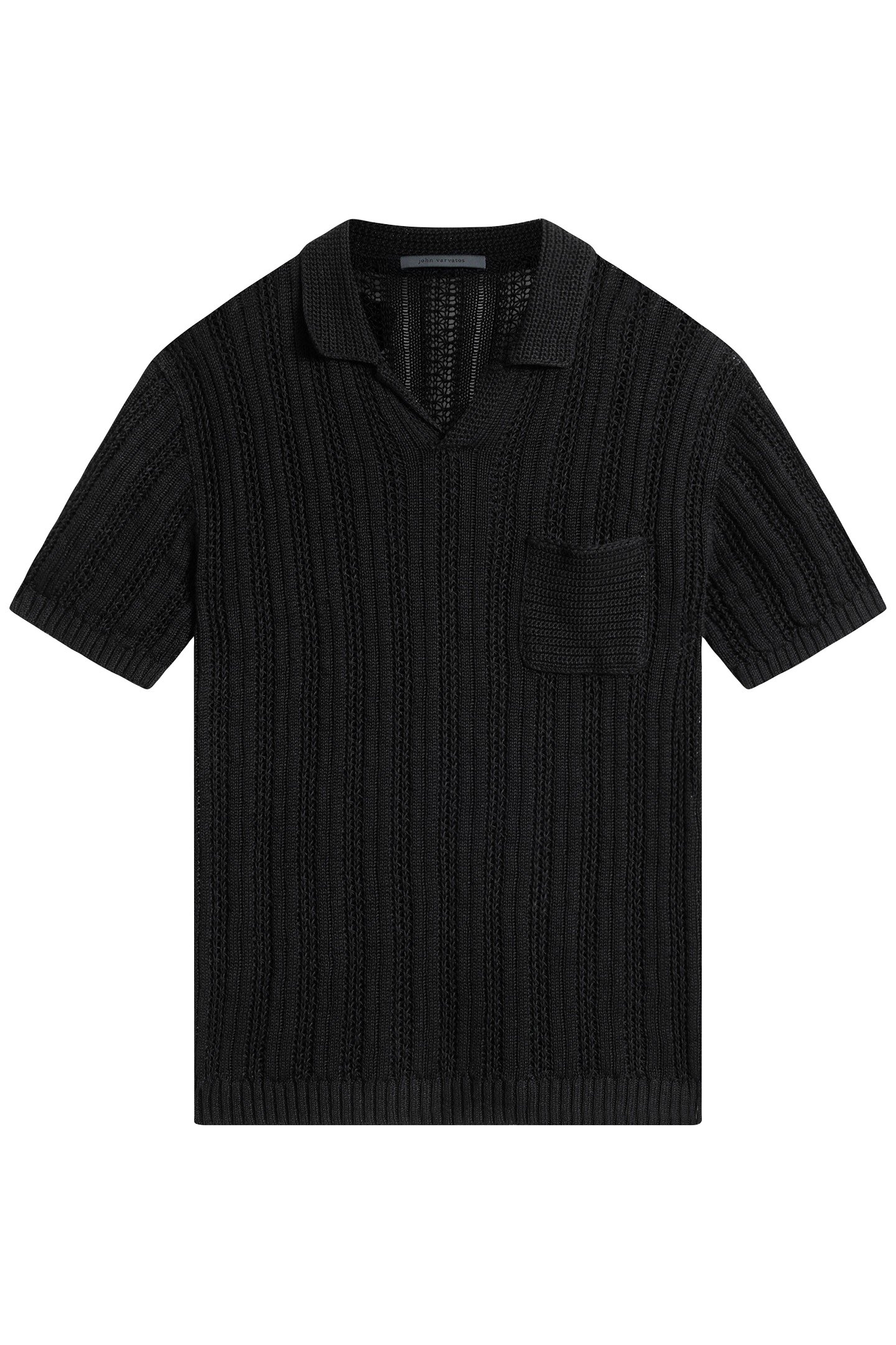 ODIN LS TEXTURE LINEN SWEATER BLACK 2