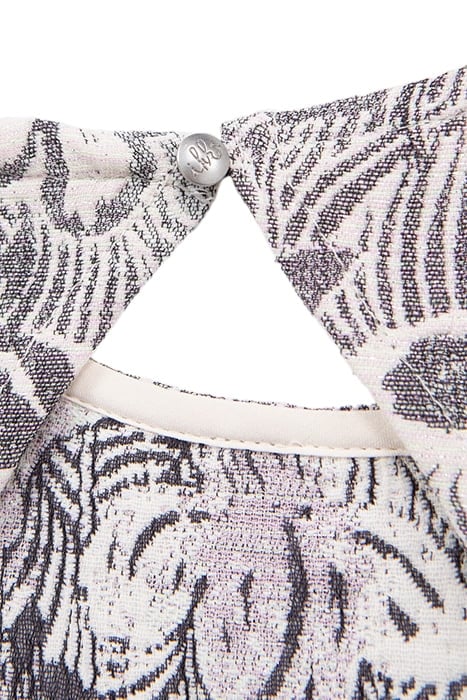 GIRL'S ECRU JACQUARD FLORAL MAXI SKATER DRESS 4