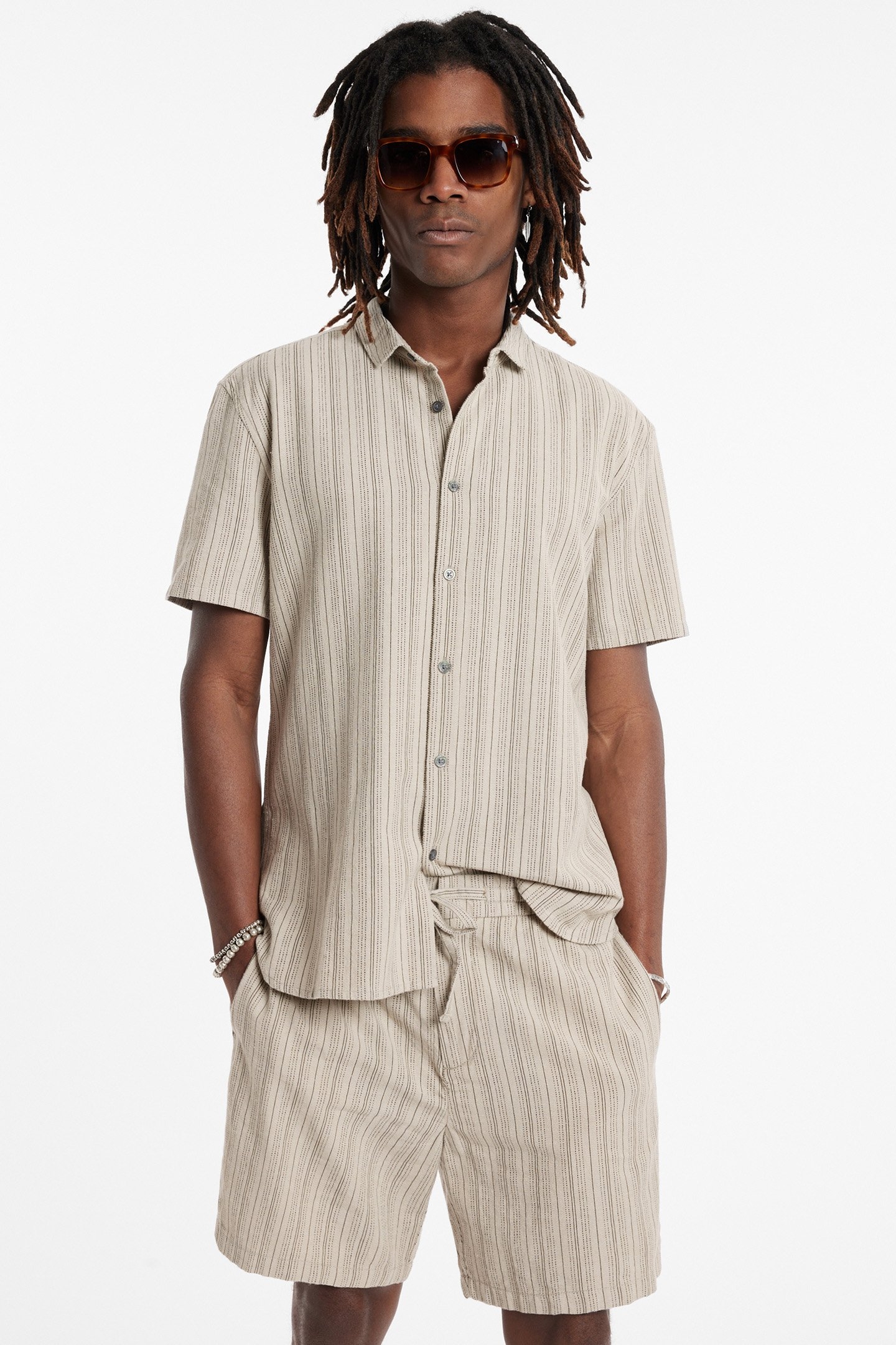 SEAN SPORT SHIRT IN PRINT CAMEL 1